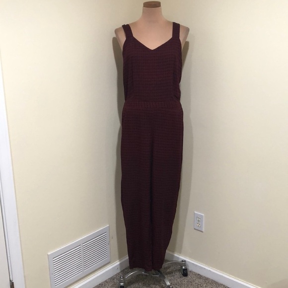 Madewell Tompkins Jumpsuit Size Medium Burgundy Print - Picture 3 of 13
